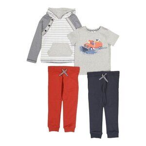 Infant Boys 4pc Mix & Match Dog Truck Matching Top and bottom Pants Set | 24M